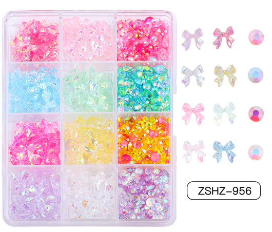 Set de Adornos Navideños de Resina con Lazos y Moños Mixtos - Image 39