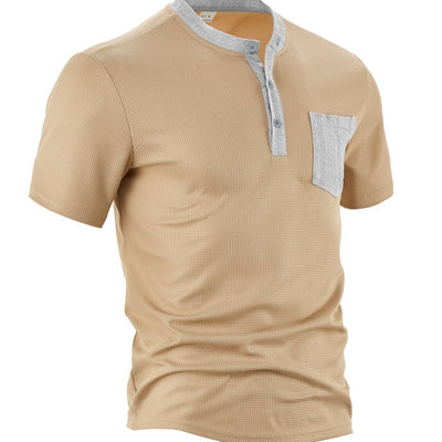 Henley de Punto Waffle Bloques de Color - Poliéster Resistente - Image 7
