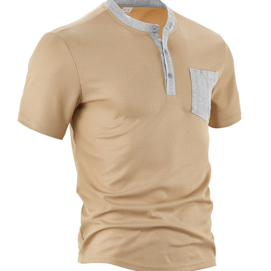 Henley de Punto Waffle Bloques de Color - Poliéster Resistente - Image 7