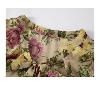 Camisa Retro Floral Suelta Estilo Hong Kong para Mujer - Image 17