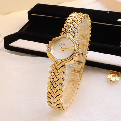 Reloj de Cuarzo para Mujer con Cadena de Bambú - Image 7