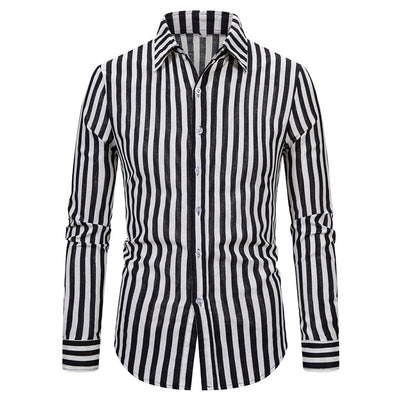 Camisa Cuadros Británica Elástica Suelta Manga Larga Solapa Estampada - Image 37