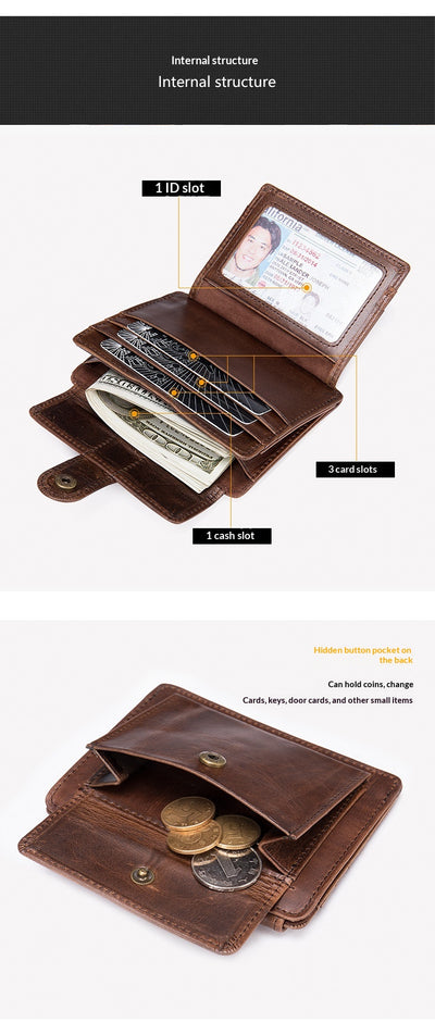 Cartera Minimalista de Cuero para Monedas y Tarjetas de Transporte - Image 12
