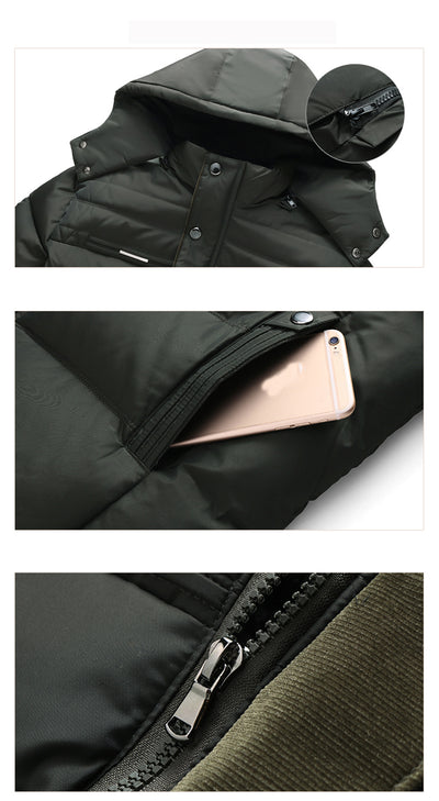 Chaqueta de Plumas con Capucha para Hombre, Corte Slim - Image 12