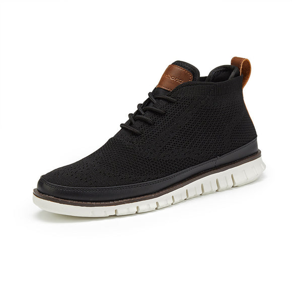 Zapatillas Deportivas Altas Tejidas para Hombre - Comodidad y Estilo Versátil