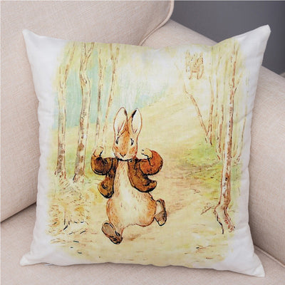 Funda de Cojín Conejo Cartoon Piel de Melocotón para Sofá y Decoración del Hogar - Image 19