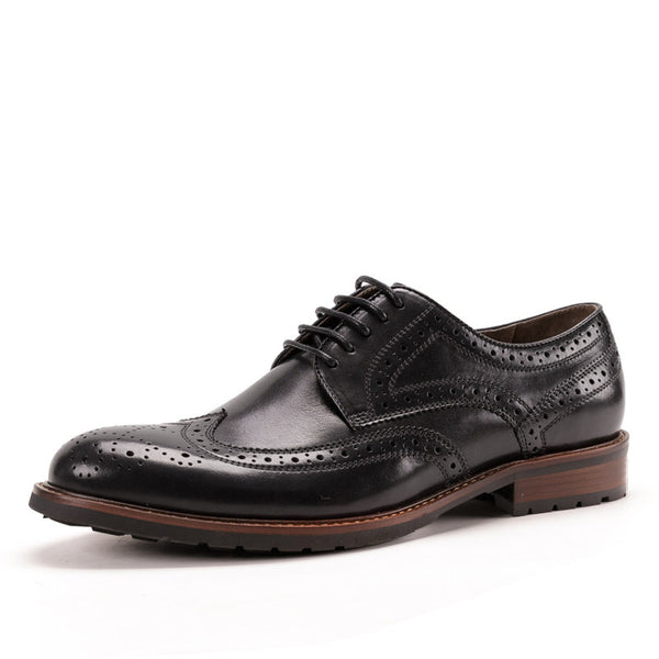 Zapatos de Cuero Vintage Tallados Estilo Business Casual