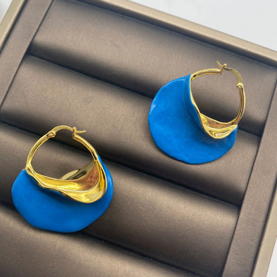 Aretes Retro Grandes Estéreo para Mujer - Image 10