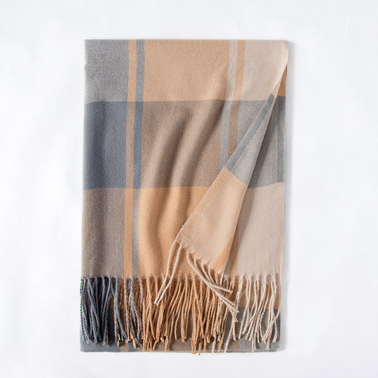 Bufanda Gruesa para Mujer con Flecos - Abrigo Cálido de Invierno - Image 6
