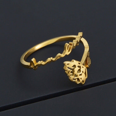 Anillo de Acero Titanio con Nombre Personalizado para Mujer - Image 6