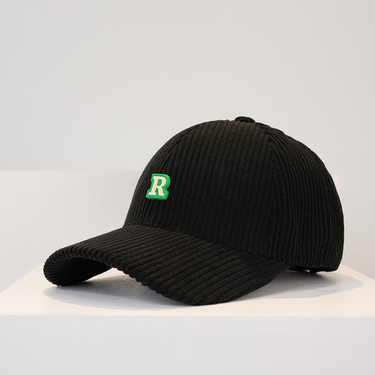Gorra de Béisbol Corduroy con Letra R para Mujer - Image 4