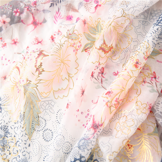 Pañuelo Floral de Encaje Algodón Suave para Mujer - Image 12
