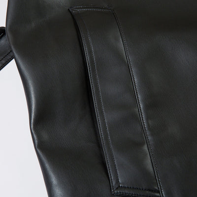 Abrigo de Cuero PU Estilo Americano con Cinturón para Hombre - Otoño e Invierno - Image 3
