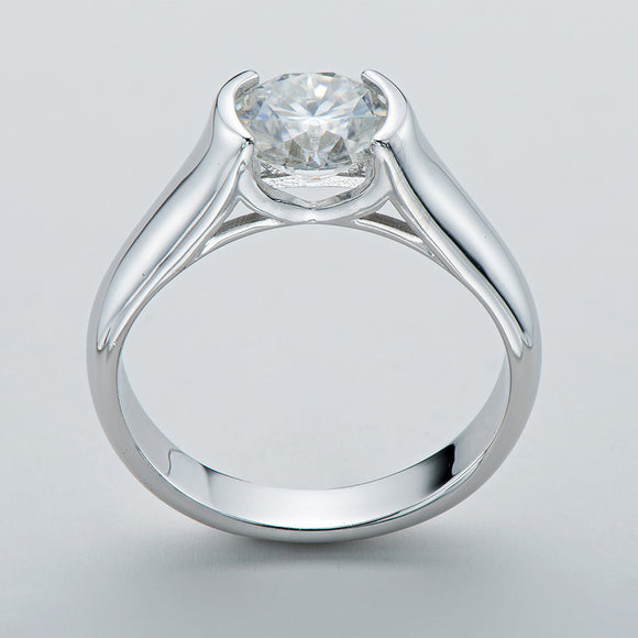 Anillo de Moissanita de 2 Quilates - Diseño Minimalista y Elegante