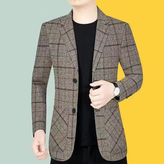 Saco de Vestir Cuadros para Hombre Maduro - Primavera Otoño - Image 8