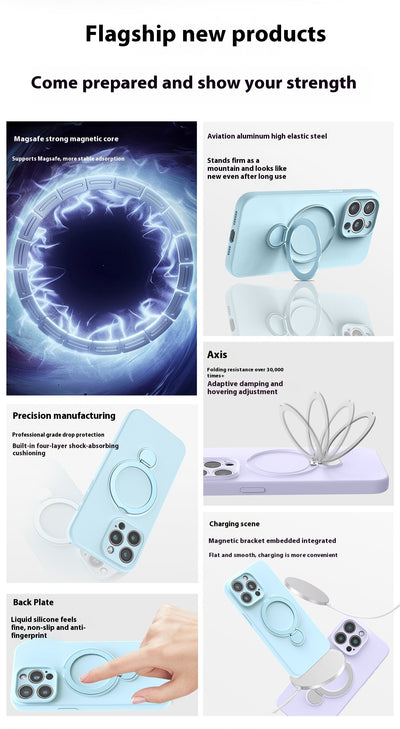 Funda Magnética de Silicona Líquida con Soporte - Protección Anti-caídas - Image 24