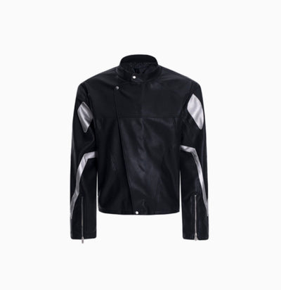 Chaqueta Motociclista con Solapa Oblicua - Image 8