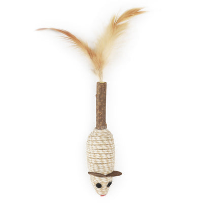 Juguete Interactivo para Gatos con Plumas y Cuerda de Cáñamo - Image 7