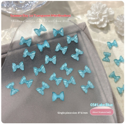 Set de 50 Moños de Resina Transparente para Diseño de Uñas - Image 9