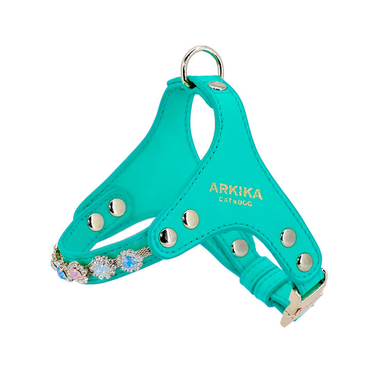 Arnés y Correa para Perro de Cuero PU con Strass Ajustable - Image 3
