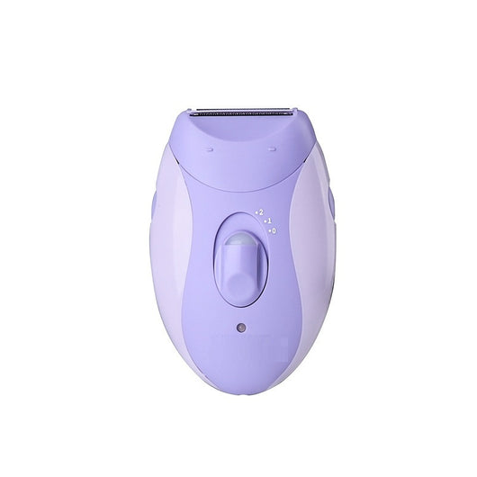 Light purple and pink Kemei electric shaver with a shaving head and a power switch with speed settings. - Image 5