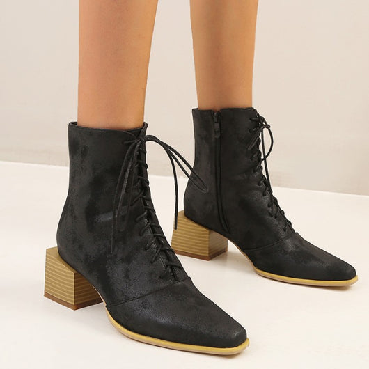 Botas Martin para Mujer con Tacón Grueso y Punta Afilada - Image 9