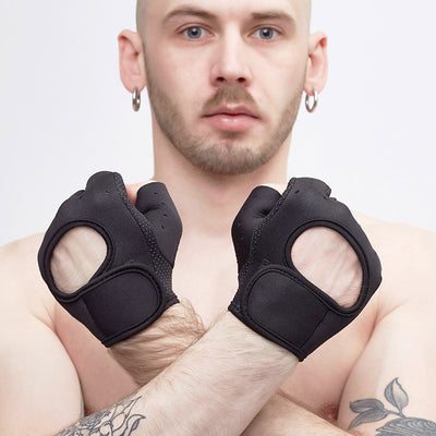 Guantes Deportivos de Protección Medio Dedo para Esquí, Ciclismo y Fitness