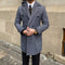 Abrigo Tweed Doble Fila de Largo Medio para Hombre