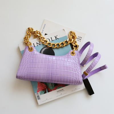 Bolso Bandolera Asimétrico de Cuero Genuino para Mujer - Image 10