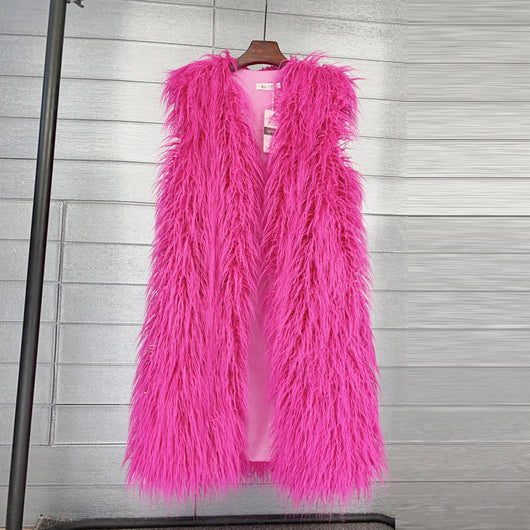 Chaleco de Lana y Pelaje Long Beach para Mujer - Abrigo Cálido - Image 16