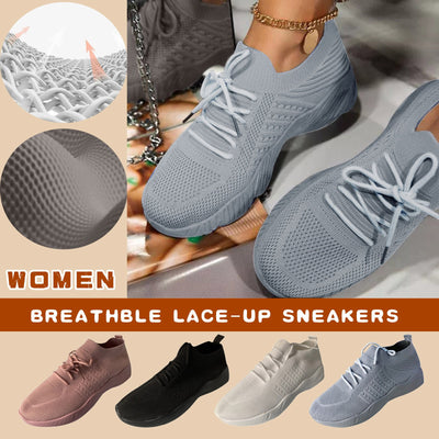 Zapatillas Deportivas Plataforma para Mujer - Tenis Fashion Tejido Volador Talla Grande