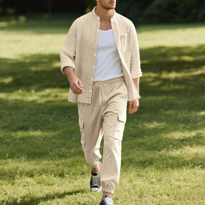 Cardigan Suelto de Lino para Playa - Conjunto Casual de Manga Larga - Image 21