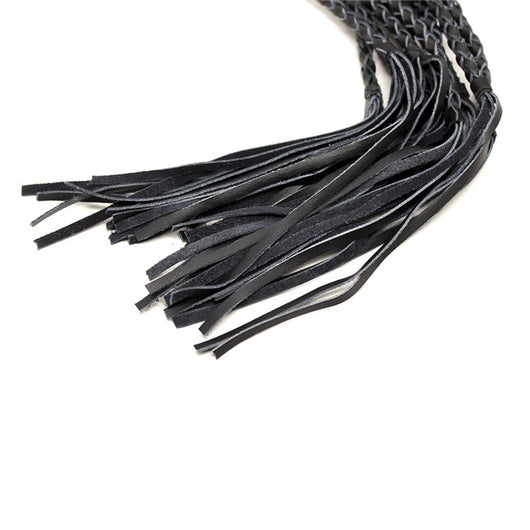 Látigo de Cuero Artesanal Negro para Espectáculos y Accesorios de Escena - Image 6