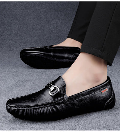 Zapatos Casuales de Cuero con Suela Flexible y Transpirables para Hombre - Image 17