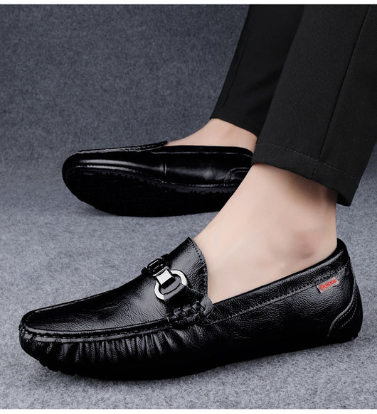 Zapatos Casuales de Cuero con Suela Flexible y Transpirables para Hombre - Image 17