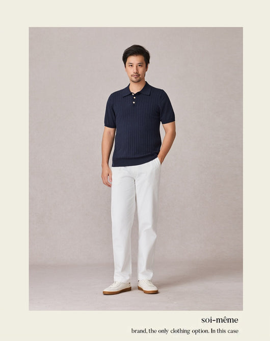Polo Tejido Elástico Manga Corta para Hombre - Image 22