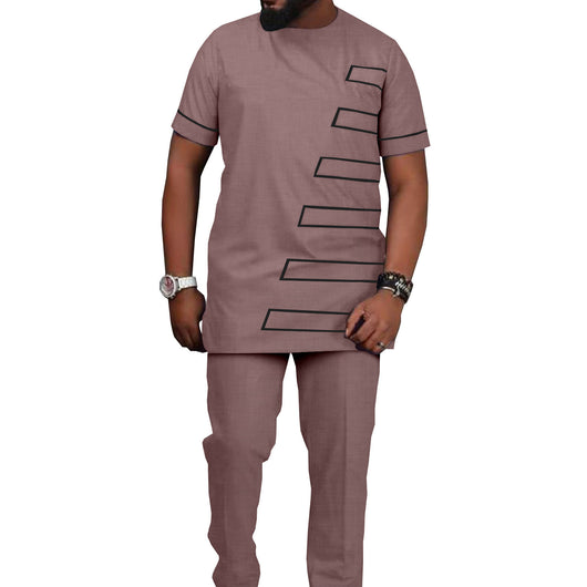 Traje Casual Hombre Estampado Étnico Africano Batik - Image 15