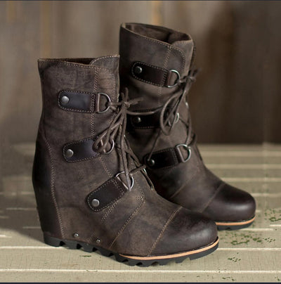 Botas Martin de Encaje con Combinación de Colores para Mujer - Image 2
