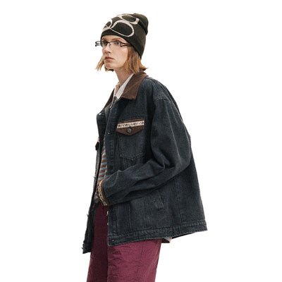 Chaqueta Denim Punk Oversized con Desgastes - Image 17