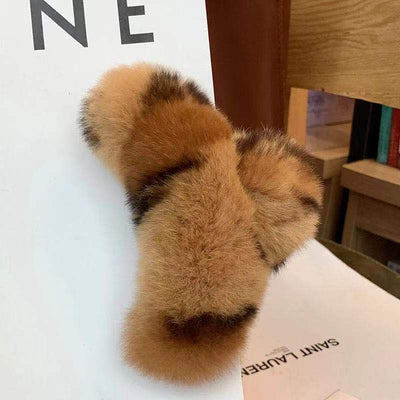 Pasador Grande de Pelo de Conejo Rex Auténtico para Atrás de la Cabeza - Image 11