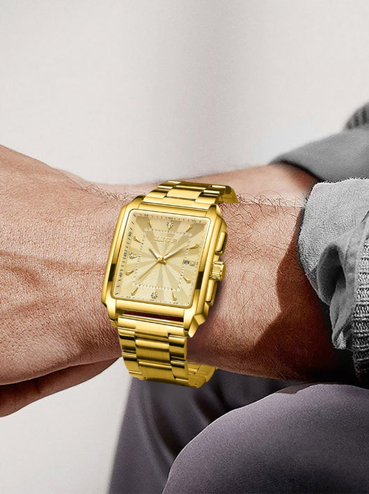 Reloj de Hombre con Esfera Cuadrada Grande y Correa de Acero Inoxidable - Image 19