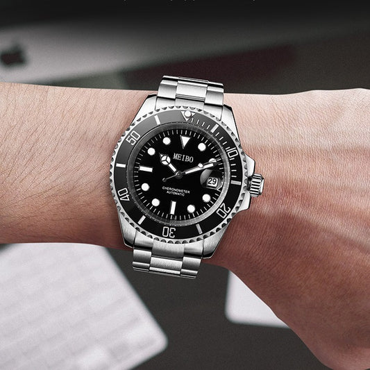 Reloj de Pulsera para Hombre con Lupa y Correa de Acero