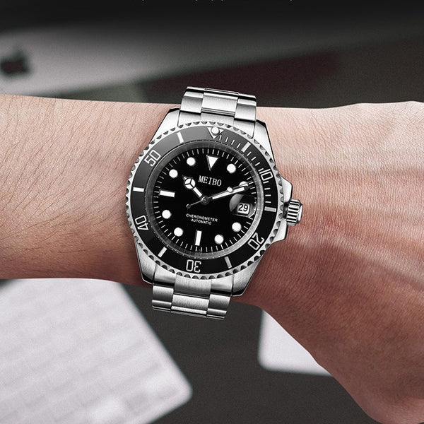 Reloj de Pulsera para Hombre con Lupa y Correa de Acero
