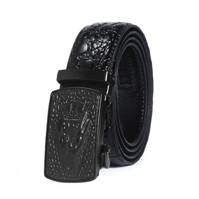 Cinturón de Cuero para Hombre con Hebilla Automática Estilo Ejecutivo - Image 4
