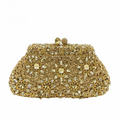 Bolso de Noche Metálico con Incrustaciones de Diamantes Estilo Europeo - Image 4