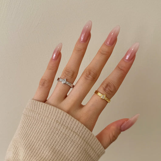 Anillo Retro de Mujer en Metal con Forma de Pera y Acabado Cepillado - Image 14