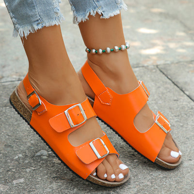 Sandalias Planas para Mujer con Hebilla Cuadrada y Suela Gruesa - Image 23
