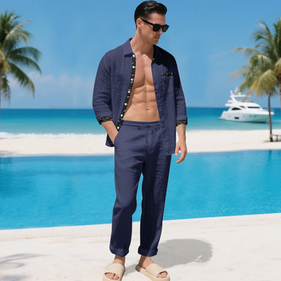 Conjunto de Lino para Hombre: Camisa y Pantalón - Image 34