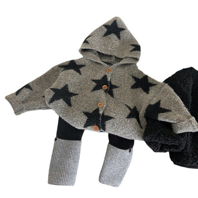 Leggings Acolchados de Terciopelo con Calcetines Estrellas para Niños - Image 5