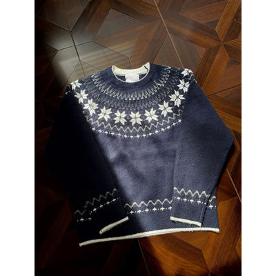 Suéter Tejido Jacquard Retro para Hombre - Image 7